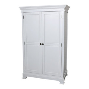 White Linen Closet Low Wardrobe Daventry White Range