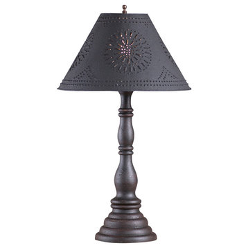 Davenport Lamp, Americana Black With Shade