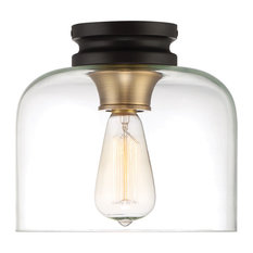 Designers Fountain 1261 Ezra 1 Light 9"W Semi-Flush Ceiling - Vintage Bronze