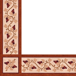 Oshkosh Designs Shriaz Inlay Border and Corner - Hardwood Flooring