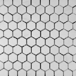 Bianco Dolomiti Marble Italian White Dolomite 1" Hexagon Mosaic Tile Polished - Home Accessories & Decor
