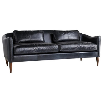 Vincent Settee, Ink Leather, Leather, Rectangle, 80.5"W (8110 3FQ6W)