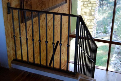Indoor wrought iron railing