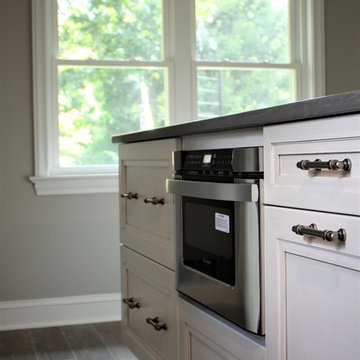 Outdated Farm House to Grey Transitional Kitchen