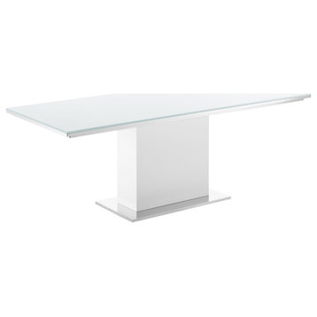 Bianca Dining Table With White Base and White Top