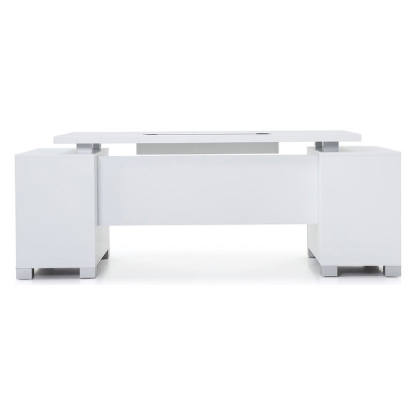 Zuri Furniturepierce Polished Mahogany Desk Left Return Dailymail