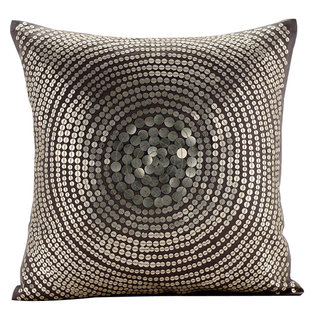 Graycie - Grey Silk Throw Pillow Cover  Silk throw pillows, Throw pillows, Handmade  decorative pillow