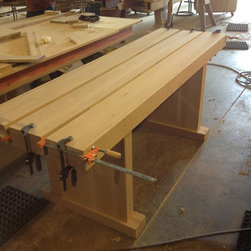 Pickled White Oak Pier Table / Altar Table - Console Tables