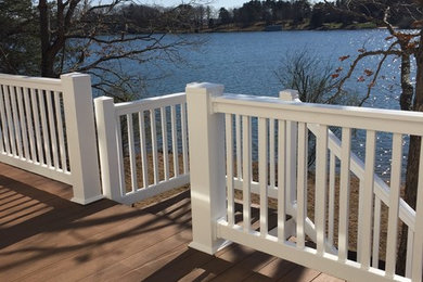 Large arts and crafts backyard deck photo in Other with no cover