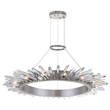 Thorns 15 Light Chandelier With Polished Nickel Finish