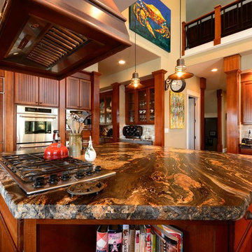 Magma Gold 6cm Chiseled edge Kitchen Countertop