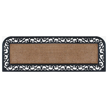 A1HC Myla 18"X48" Rubber And Coir Molded Double Doormat