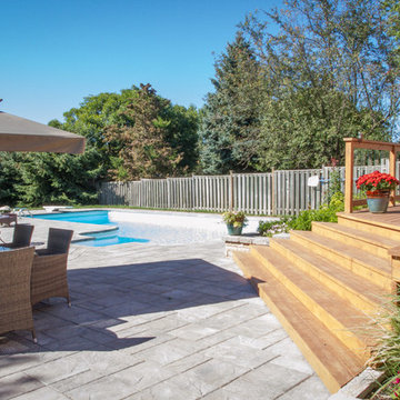 Backyard landscaping in Thornhill