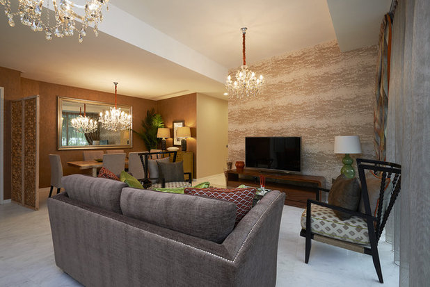 Eclectic Living Room by Interior Design Journey Pte Ltd
