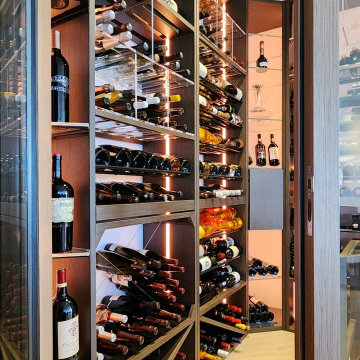 Illuminated Wine Racking Detail - Coral Gables, FL