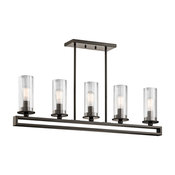 Kichler Kayde Five Light Olde Bronze Island Light