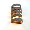 Wine Barrel Wall Sconce - Lacuna - Made from CA wine barrel rings