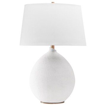 Hudson Valley Denali 1 Light Table Lamp, White L1361-WH