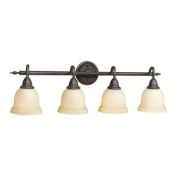 Belle Foret Model Montpellier Bath Collection - BF8384 4 Light Sconce - Bathroom Vanity Lighting