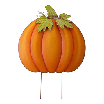 30"LX39"H Fall Oversized Pumpkin Yard Stake or Wall Decor or Standing Decor
