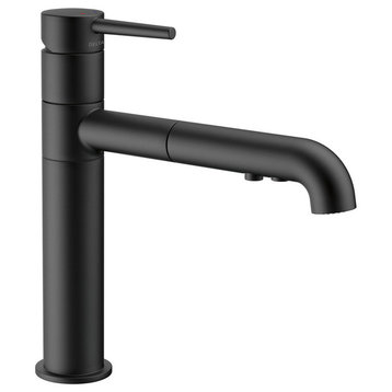 Delta Trinsic Single Handle Pull-Out Kitchen Faucet, Matte Black, 4159-BL-DST
