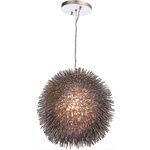 Varaluz Lighting - Varaluz Lighting 169P01CH Urchin - One Light Pendant - Sea urchins are simple, geometric-shaped creatures with telltale barbs that inhabit all oceans. They are also creatures that inspire poetic words and light fixtures alike. Hand crafted. Hand-forged steel has 70% or greater recycled content. Low-VOC finish. Nature inspired.