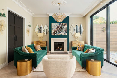 This is an example of a contemporary living room in Other.