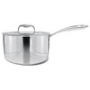 Tuxton Home Duratux Tri-Ply Stainless Steel Covered Saucepan, 3.32Qt