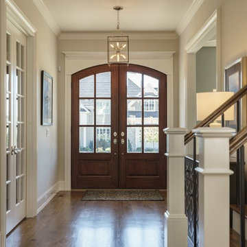 Foyer with Contemporary Light Fixture