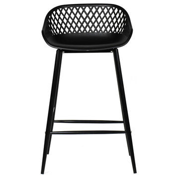 Piazza Outdoor Counter Stool Black, Set of 2