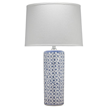 Vivian Table Lamp, Blue and White Ceramic