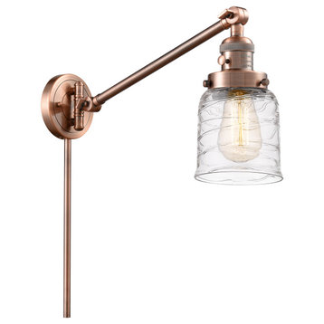 INNOVATIONS 237-AC-G513-LED 1-Light Swing Arm Antique Copper