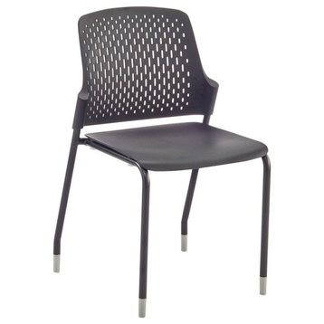 Next Stack Chairs(4) in Black - 19.75"L x 19.75"W x 33"H