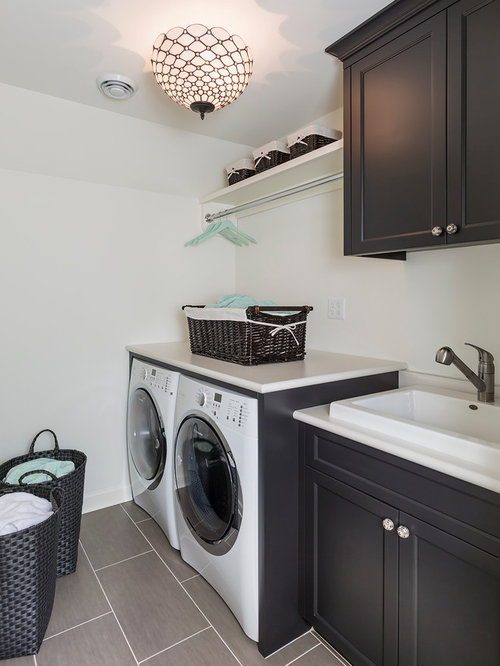 Laundry Room Design Ideas, Remodels & Photos with Black
