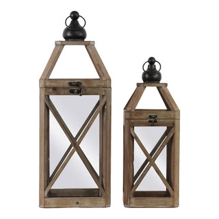 Reigle Coastal Handcrafted Mango Wood Decorative Lantern