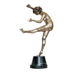 Early 20th Century Early 20th Century French Art Deco Bronze Figure 'Trickstress - Sculptures
