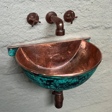 Oxidized Wall-Mounted Bathroom Sink