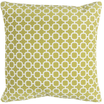 Indoor-Outdoor Geo Pillow - Green