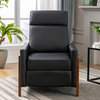 Wood-Framed PU Leather Recliner Chair Adjustable Home Theater Seating