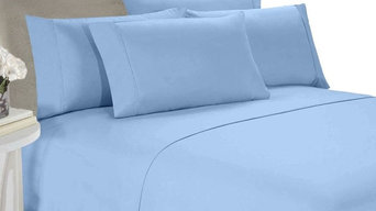 Blue Full 4-Piece Goose Down Comforter And Duvet Set