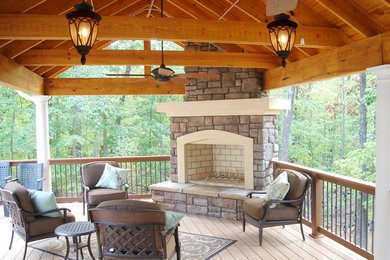 Example of a mountain style deck design in Other