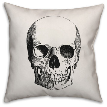 Skull 18"x18" Throw Pillow Cover