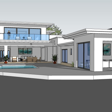 Zero Net Energy (ZNE) Contemporary new home