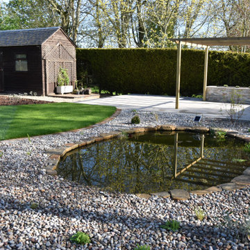 Pond with pebble beach.