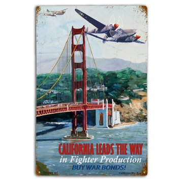 California Leads the Way, Classic Metal Sign
