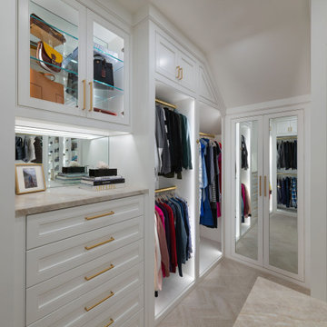 Plano Bright White His & Her Closet