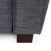 Pamsha Contemporary Fabric Upholstered Loveseat, Charcoal/Dark Walnut