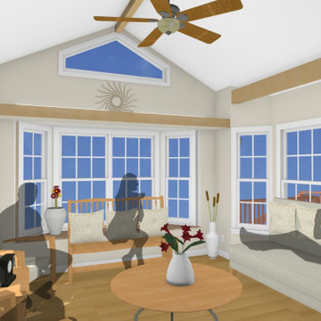 Interior of 3-season porch - final design