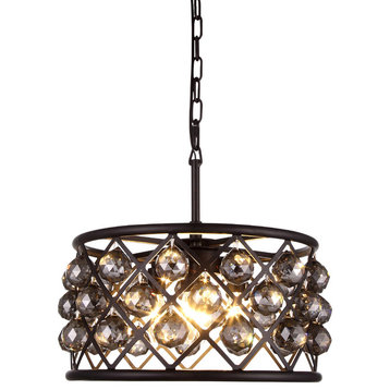 1214 Madison Collection Pendant Lamp, Mocha Brown/Gray