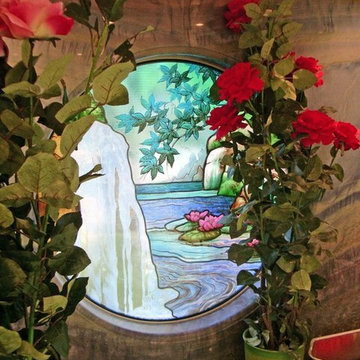 FRANCE Stained glass, Sandblasted Engraved Glass, Vitraux, Art Glass,